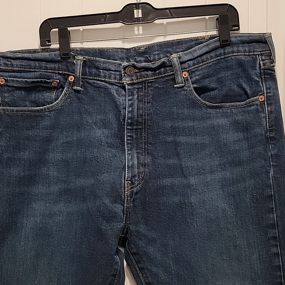 Levi's 505 Regular Fit Blue Straight-Leg Jeans  Size 40x30 - Picture 2 of 8